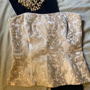 Embossed corset top White House black market (2)